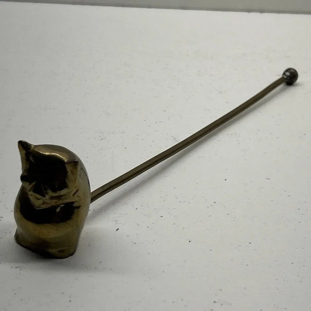 Vintage 1970’s Brass Owl 11 1/2”‎ Candle Snuffer